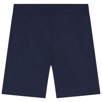 Boys Navy Blue Logo Shorts