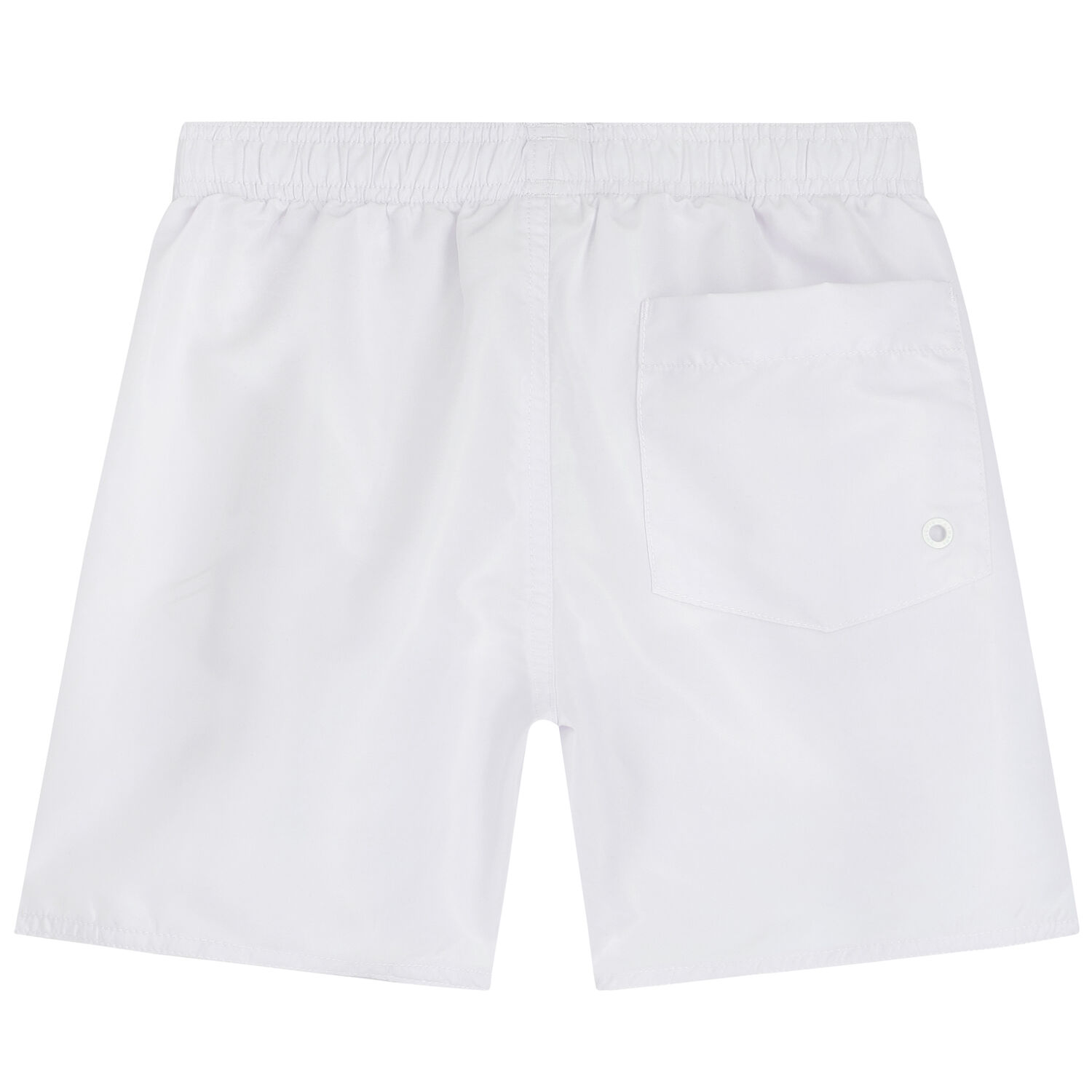 Boys White Logo Swim Shorts, 3, hi-res image number null