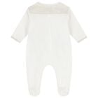 White & Beige Logo Babygrow Set, 5, hi-res
