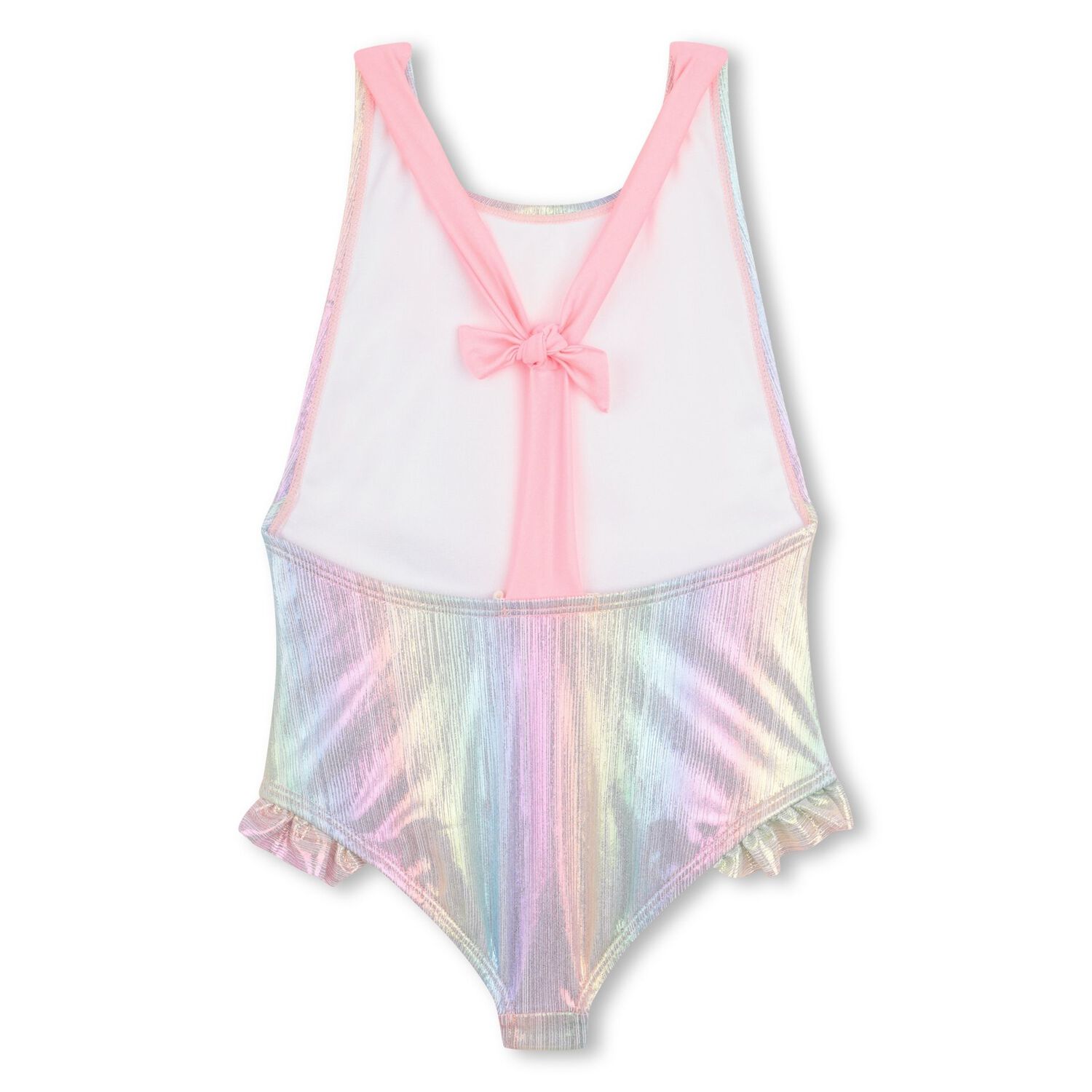 Girls Iridescent Rainbow Swimsuit, 1, hi-res