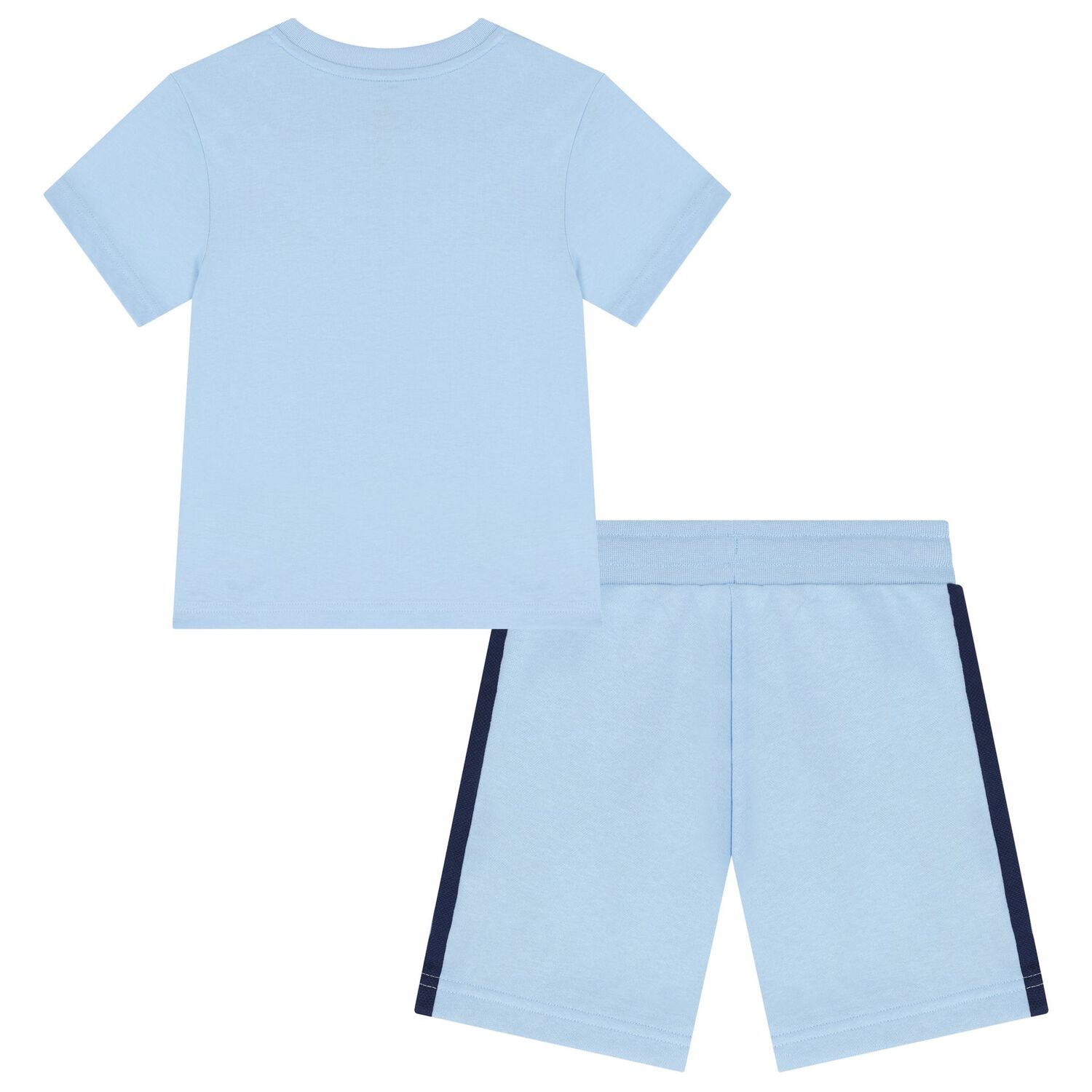 Boys Blue Logo Shorts Set, 1, hi-res
