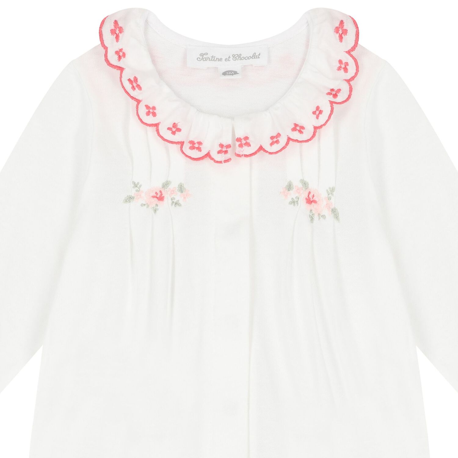 افرول بنات بططبعه ورود باللون  العاجى , 1, hi-res