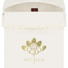 Baby Girls Ivory & Gold Flower Logo Nest, 1, hi-res