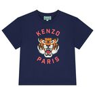 Navy Blue Tiger Logo T-Shirt, 3, hi-res