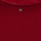 Baby Girls Red Faux Fur Cardigan, 1, hi-res