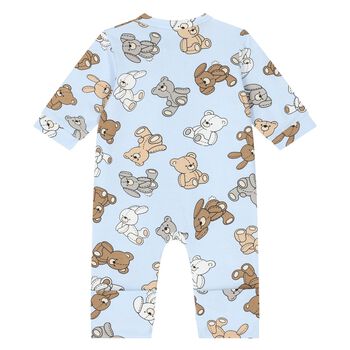 Baby Boys Blue Teddy Bear Romper
