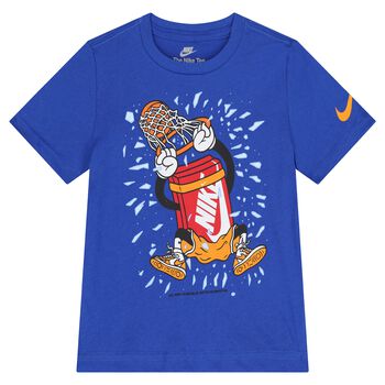Younger Boys Blue Logo T-Shirt
