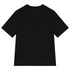 شورت بالشعار باللون الاسود للأولاد, 6, hi-res