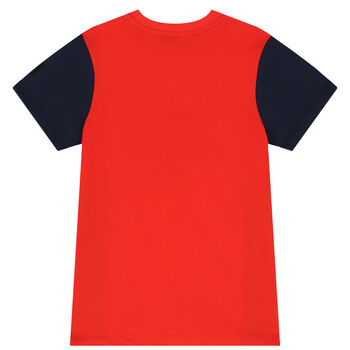 Boys White & Red Logo T-Shirt