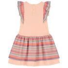 Girls Pink Flower Logo Dress, 1, hi-res