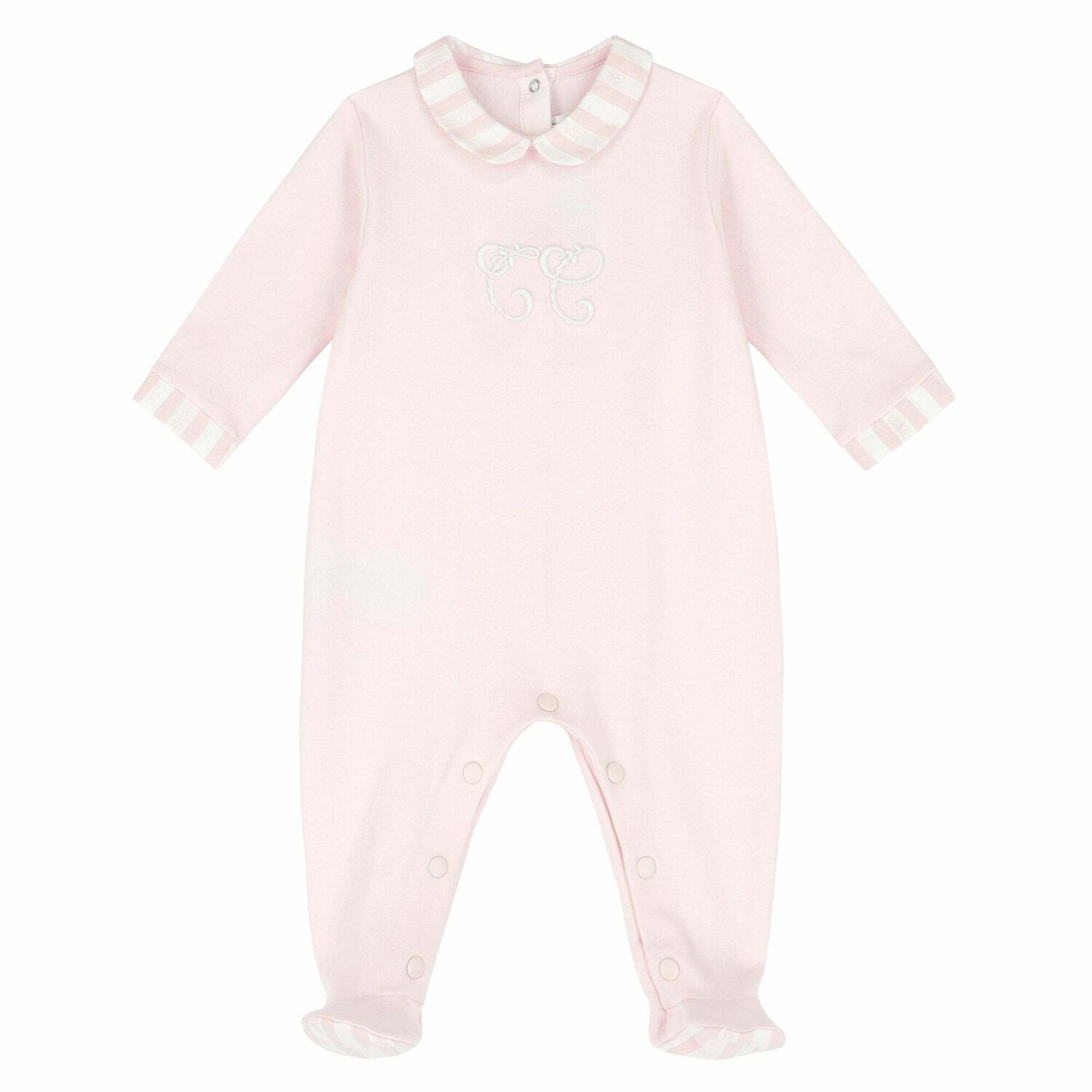 Baby Girls Pink Logo Babygrow, 1, hi-res image number null