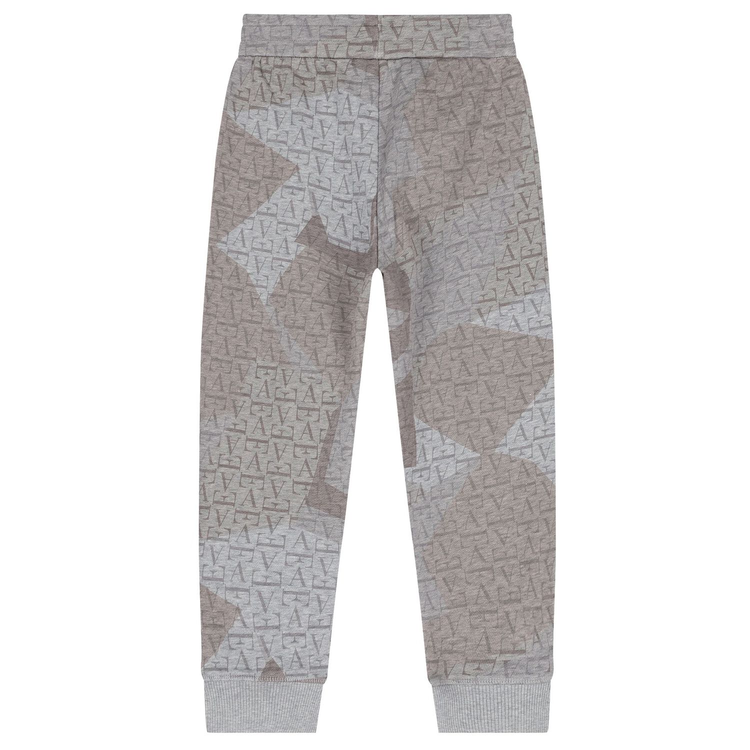 Boys Grey & Beige Logo Joggers, 2, hi-res