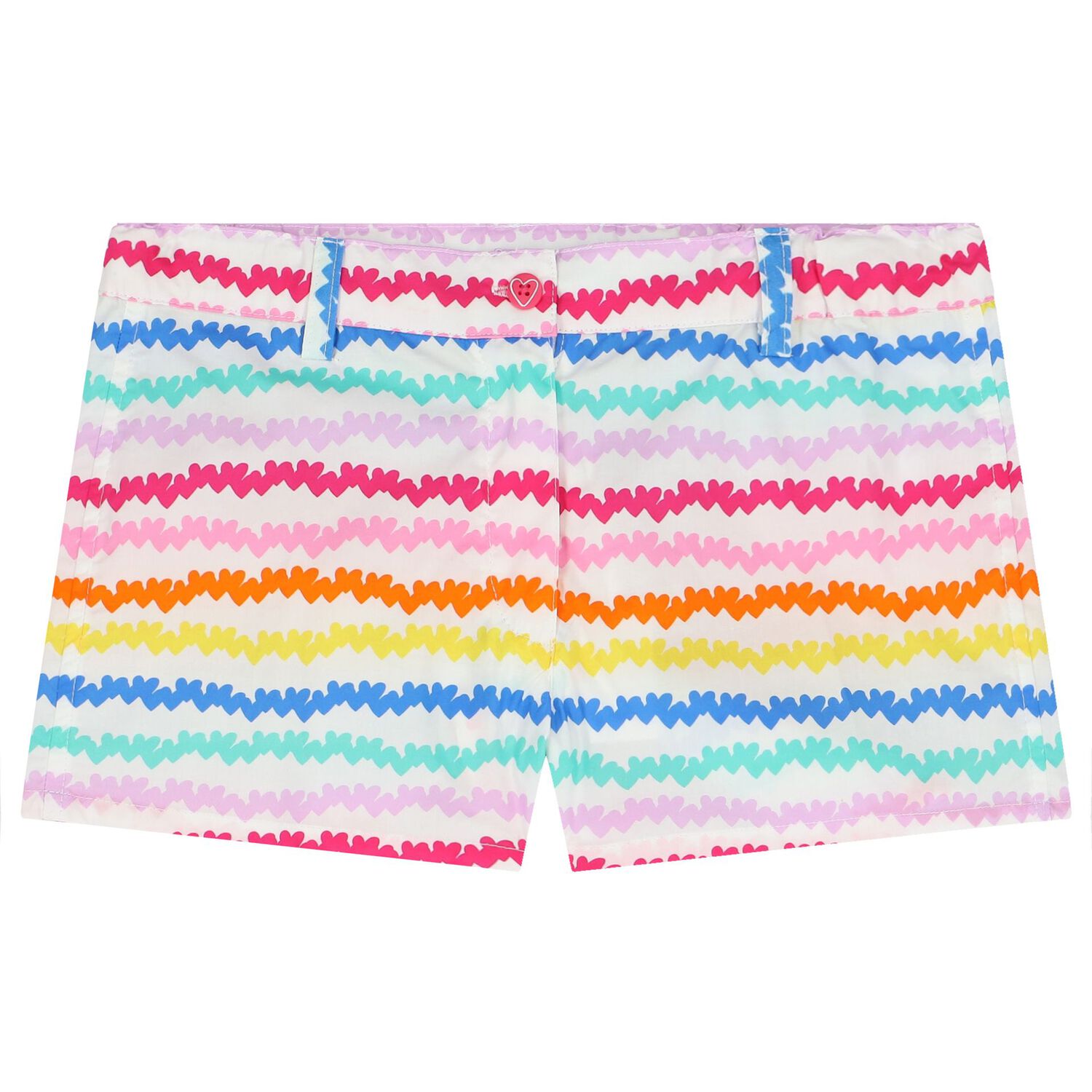 طقم بنات شورت بالشعار باللون الأبيض, 1, hi-res