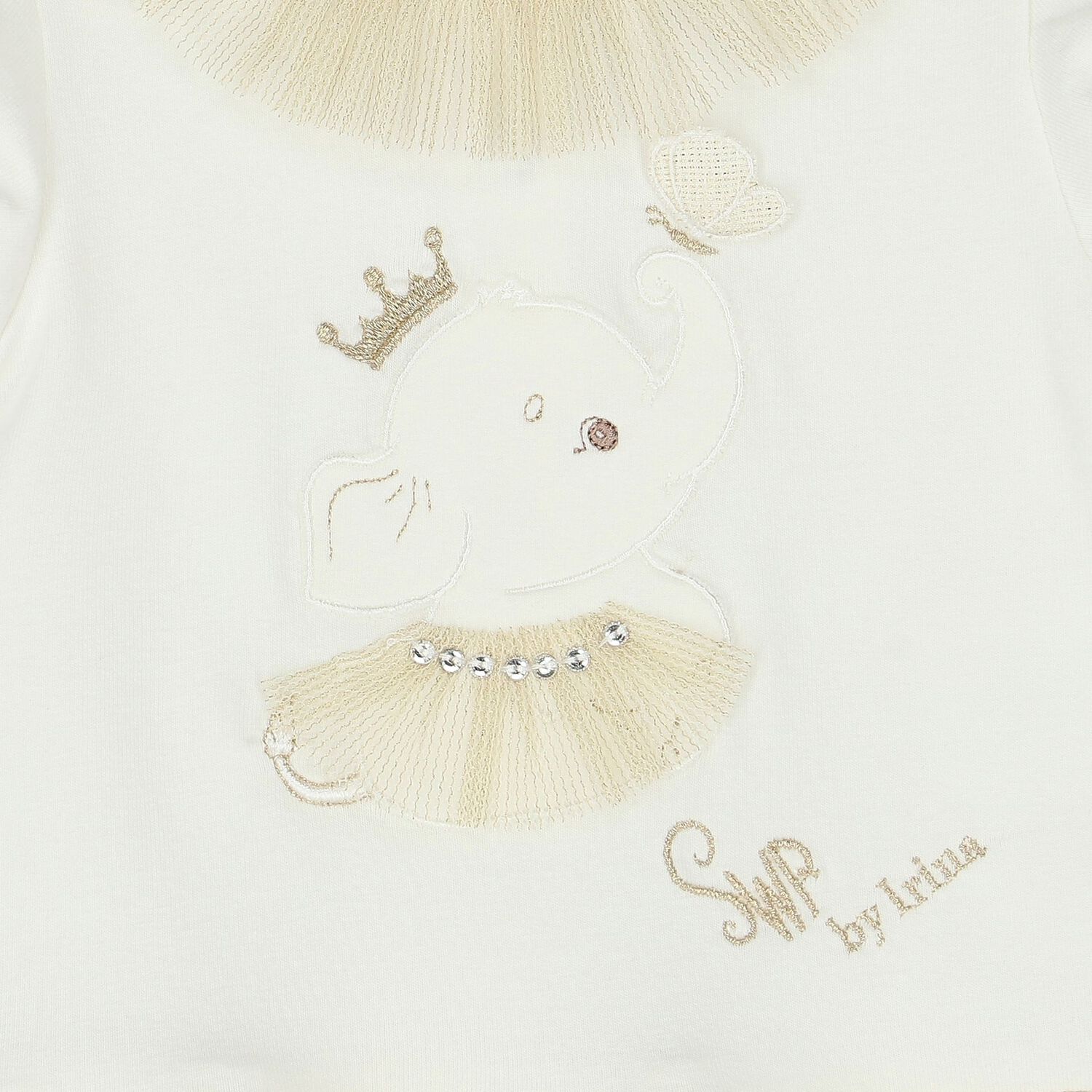 Ivory & Gold Elephant Romper Gift Set, 1, hi-res image number null