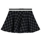 تنورة بنات بالشعار باللون الكحلي, 1, hi-res