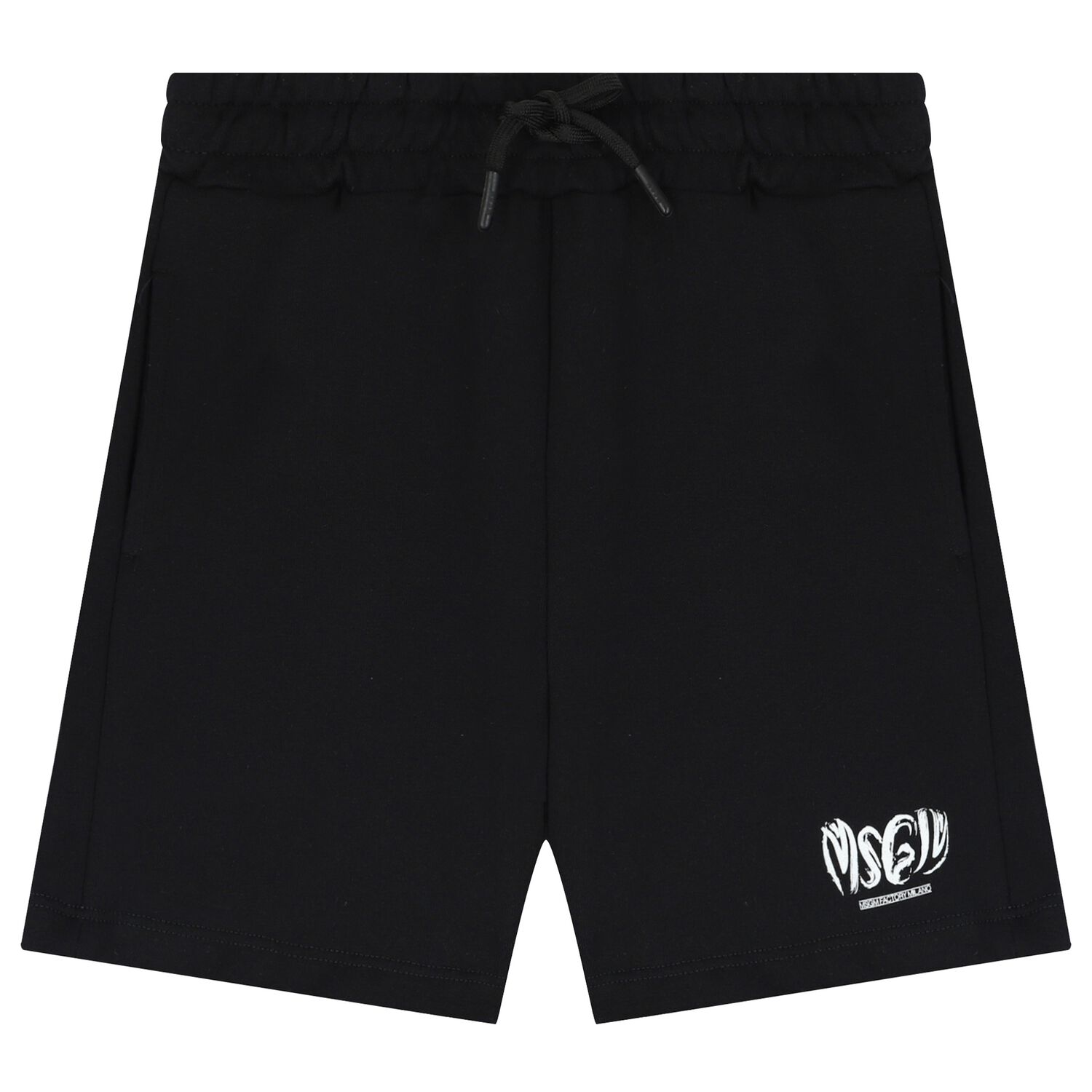 Boys Black Logo Shorts, 1, hi-res