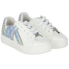 Girls White Logo Trainers, 1, hi-res