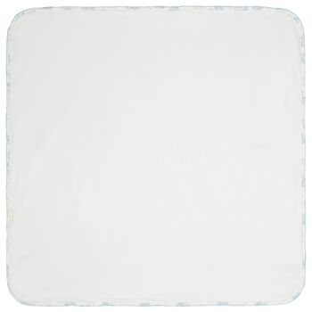 Baby Boys White & Blue Blanket