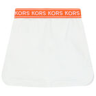 Girls White Logo Skirt, 1, hi-res