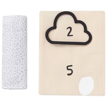 White & Beige Baby Muslin Swaddles ( 2-Pack ) 