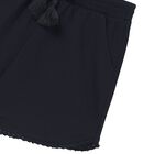 Girls Black Fringe Shorts, 3, hi-res