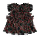 Baby Girls Green & Red Tartan Tulle Etta Dress, 1, hi-res