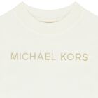 Girls White & Gold Logo T-Shirt, 1, hi-res