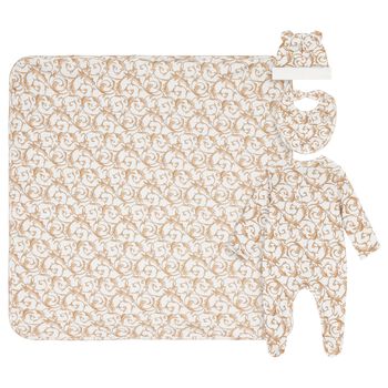 White & Gold Babygrow Gift Set (3 Piece)
