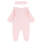 Baby Girls Pink Logo Babygrow Gift Set, 1, hi-res