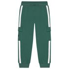 Boys Green Logo Joggers, 1, hi-res
