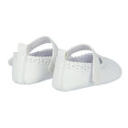 Baby Girls White Shoes, 1, hi-res