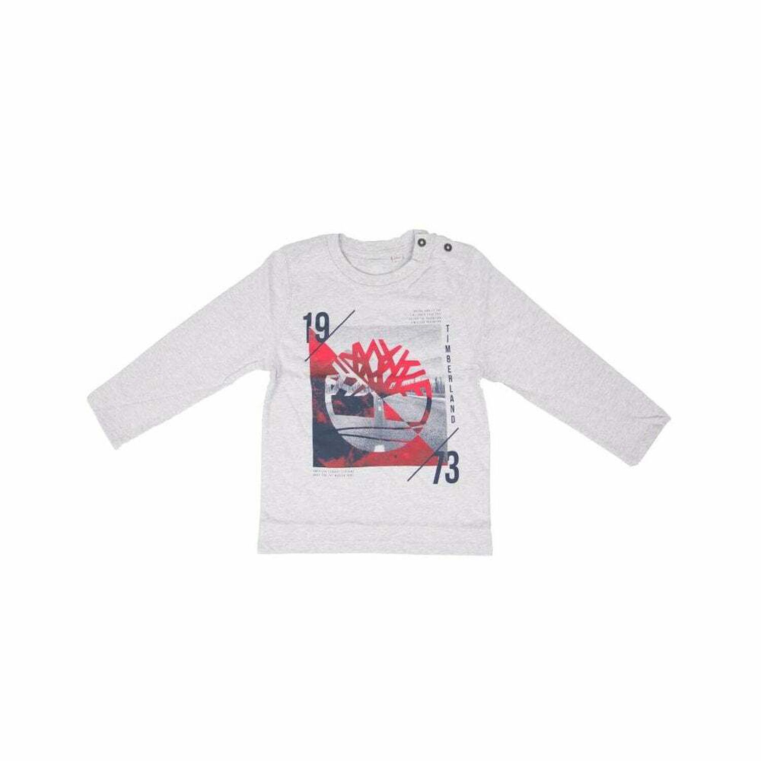 Baby Boys Grey Logo Top, 1, hi-res image number null