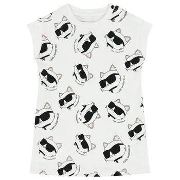 فستان باللون الابيض للبنات 