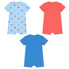 Baby Boys Red & Blue Rompers ( 3-Pack ), 1, hi-res