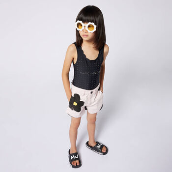 Girls Pink Daisy Shorts