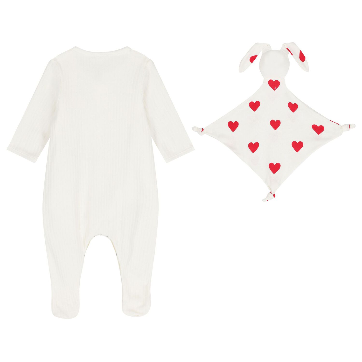 Baby Girls Ivory Heart Babygrow Gift Set, 1, hi-res