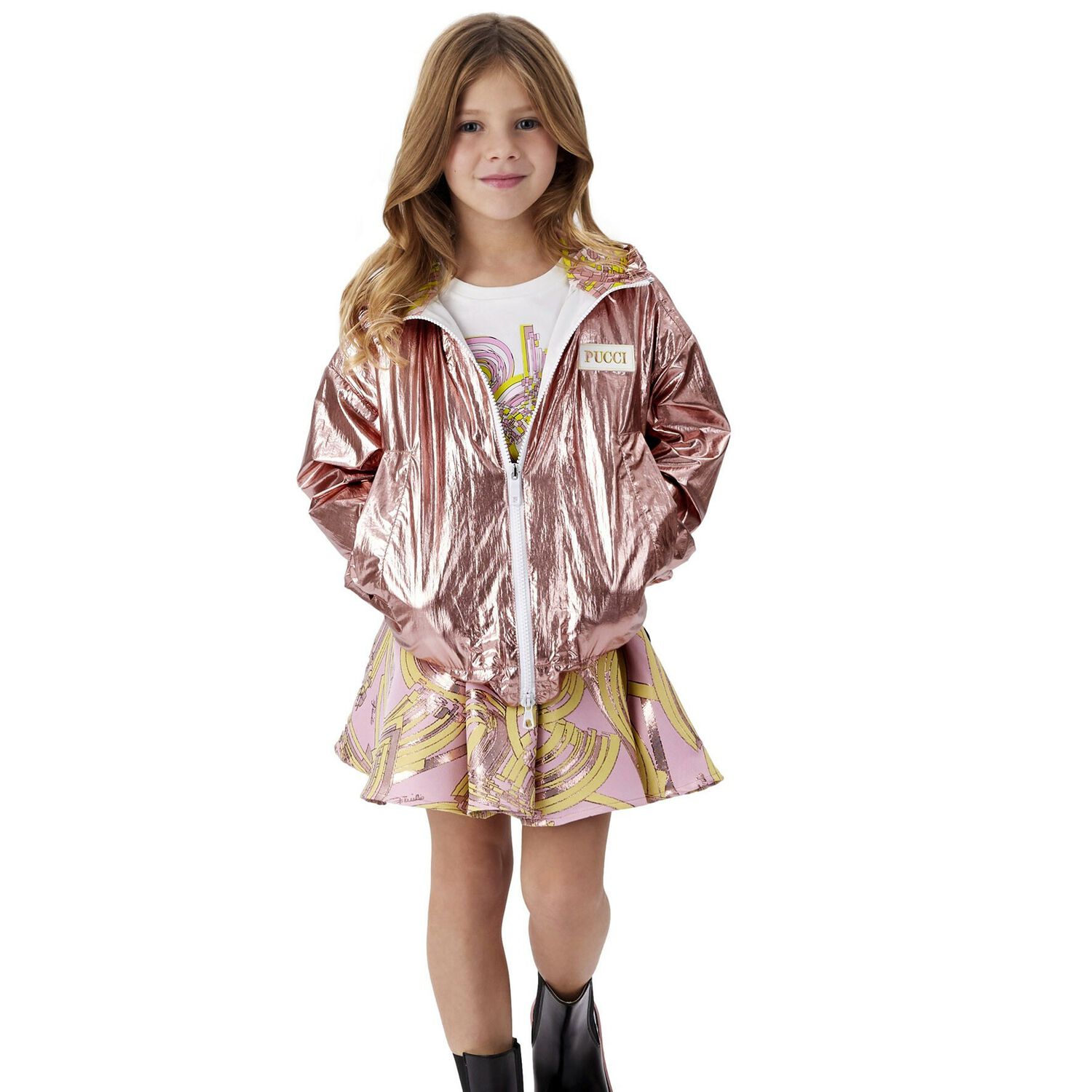 Girls White Logo T-Shirt, 1, hi-res