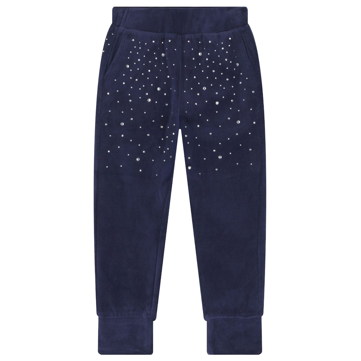 Girls Navy Blue Embellished Tracksuit, 1, hi-res