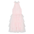 Girls Pink Tulle Dress, 1, hi-res
