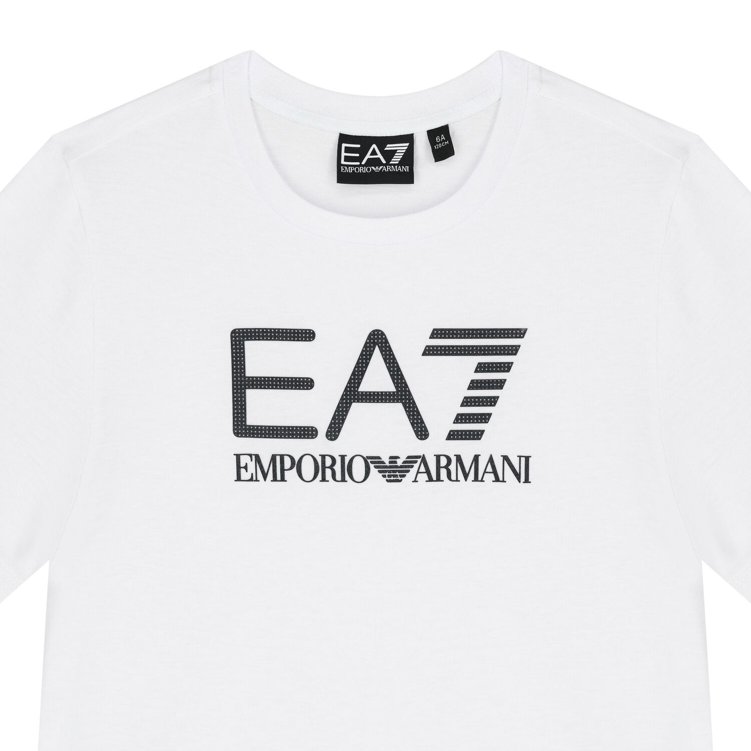 تيشيرت أولاد بالشعار باللون الأبيض, 1, hi-res