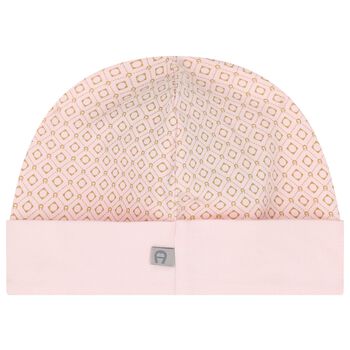 Baby Girls & Gold Pink Logo Hat