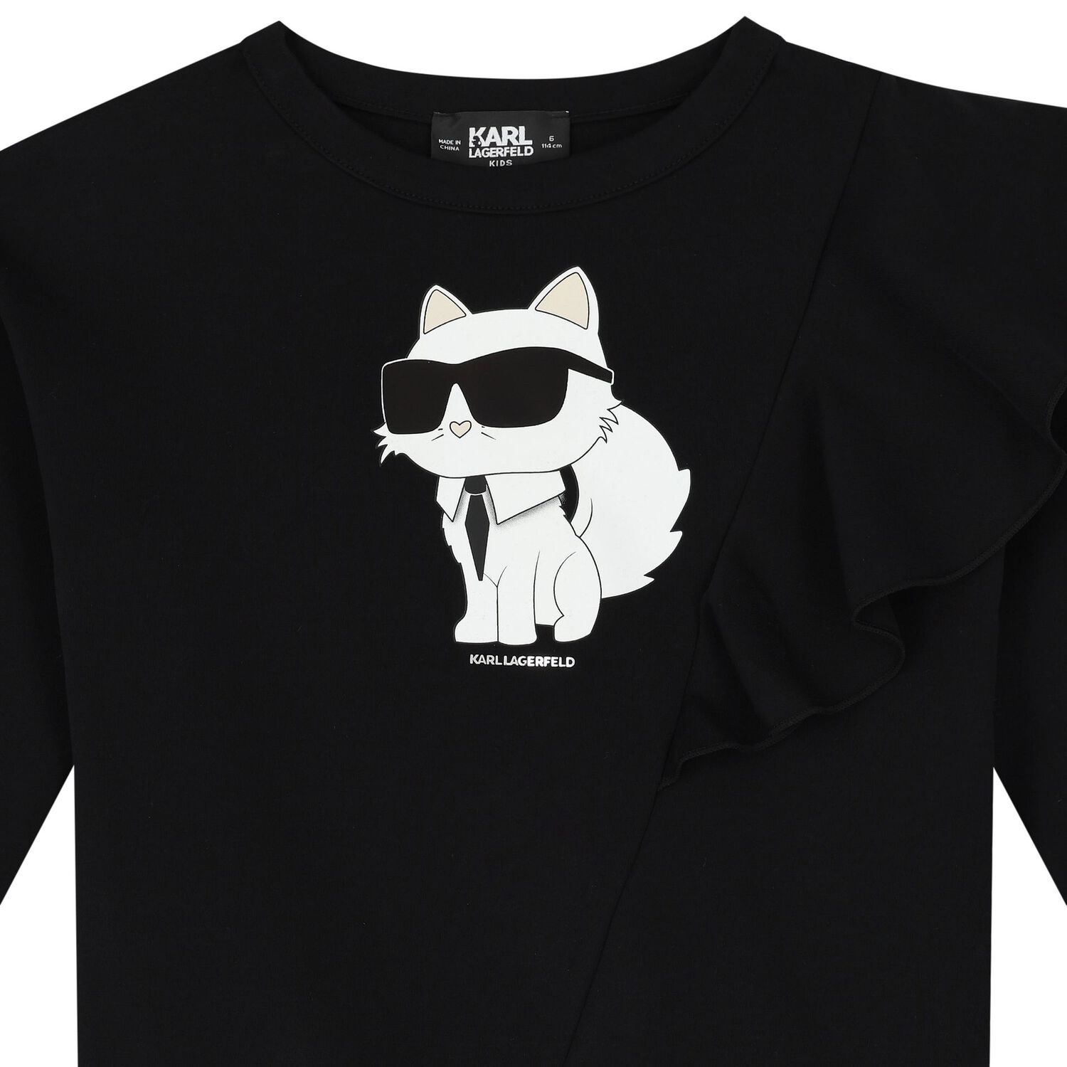 فستان بنات بشعار شوبيت باللون الأسود, 1, hi-res image number null