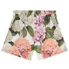Girls Multi-Coloured Floral Shorts, 1, hi-res