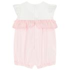 Baby Girls Pink & White Flower Romper, 2, hi-res
