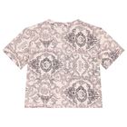 تيشيرت بالشعار باللون وردى للبنات, 1, hi-res