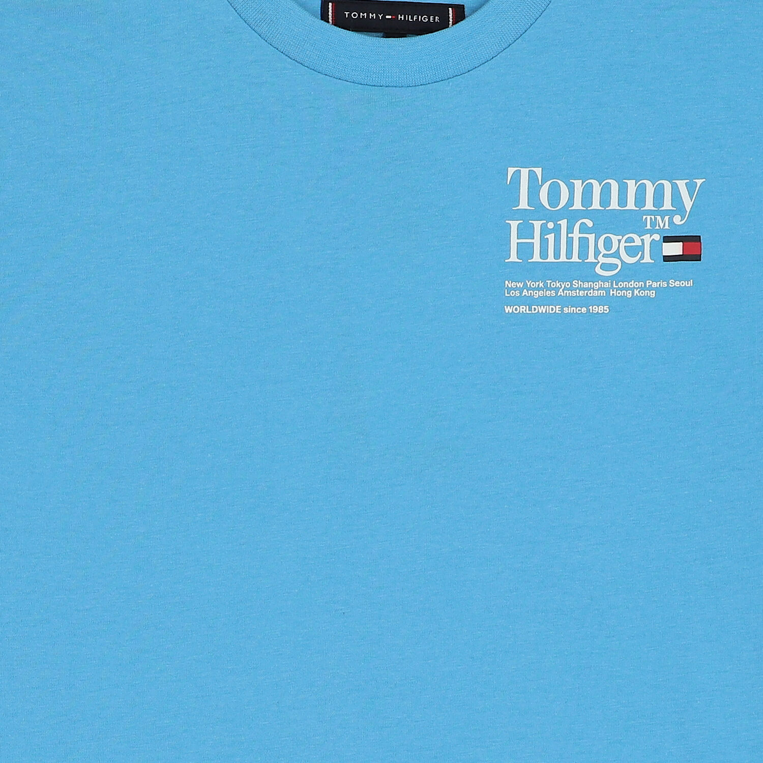 تيشيرت أولاد بالشعار باللون الأزرق, 3, hi-res