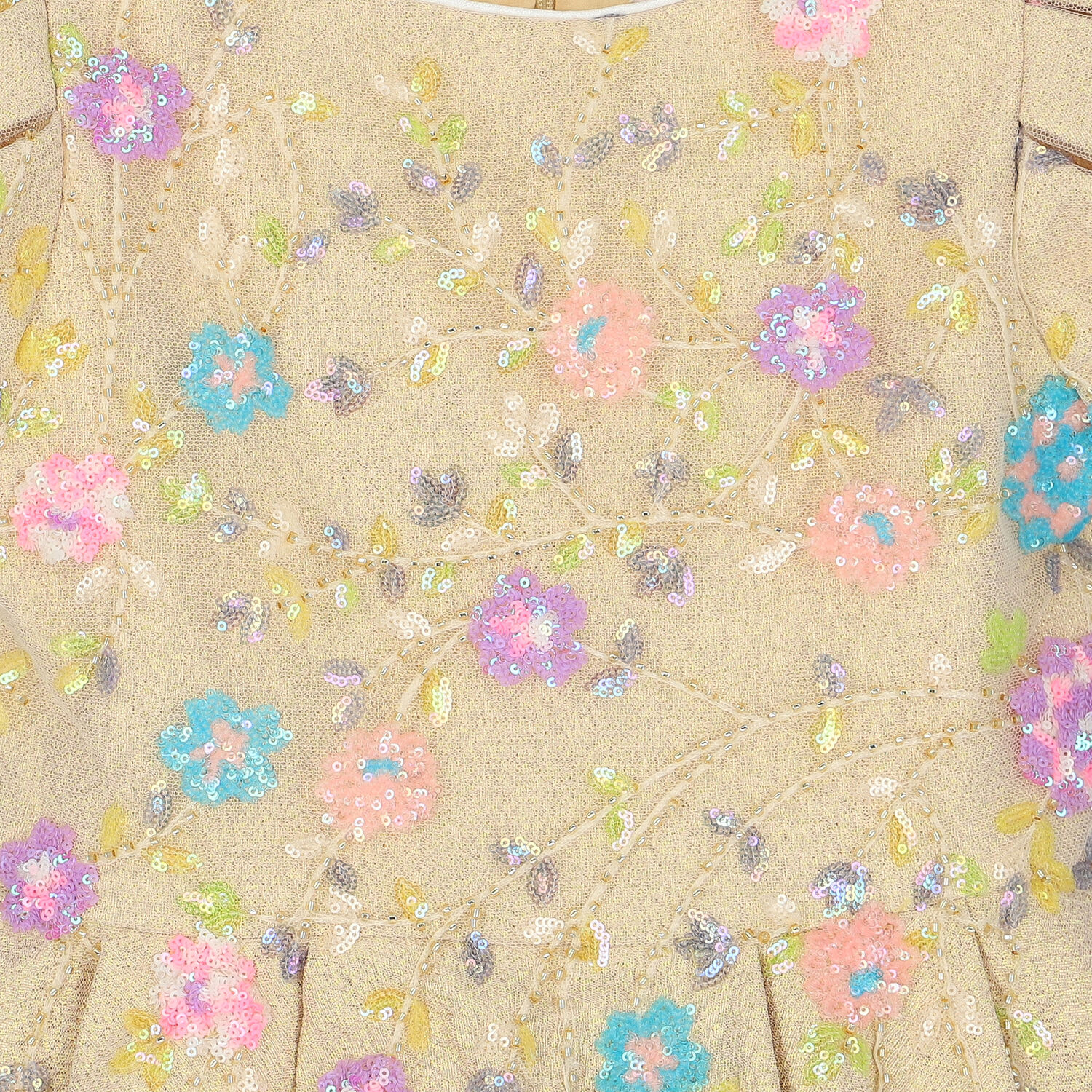 فستان مزين بالترتر باللون الذهبي, 1, hi-res image number null