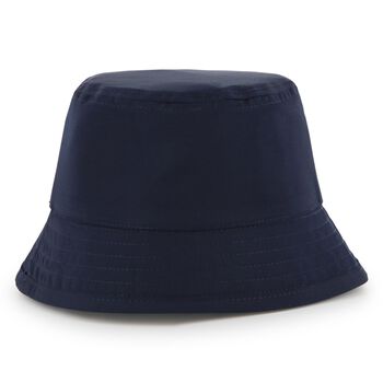 Baby Boys Blue & Navy Blue Logo Reversible Hat