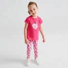Girls Pink Apple Leggings Set, 1, hi-res