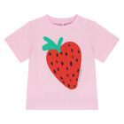 Younger Girls Pink Logo Strawberry T-Shirt, 1, hi-res